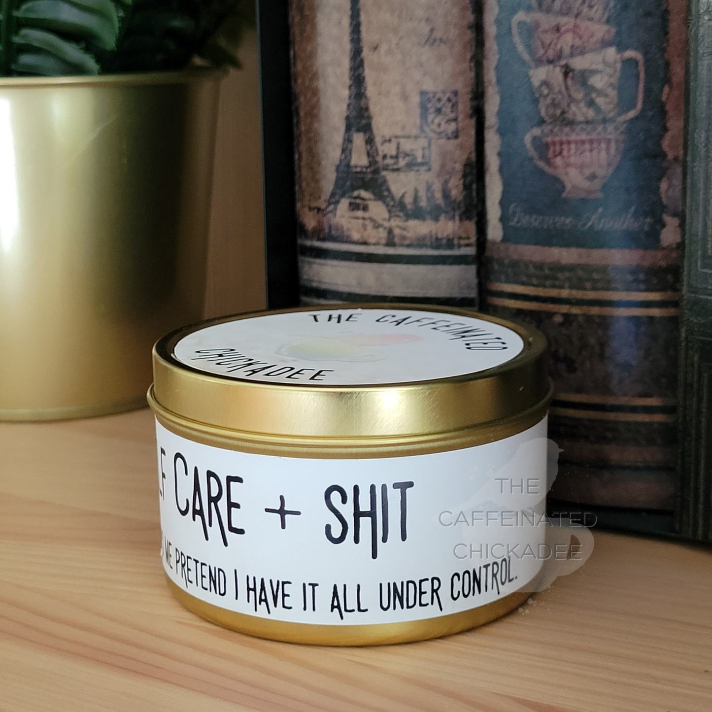 Self Care + Shit 8 oz Tin - Beeswax Candle