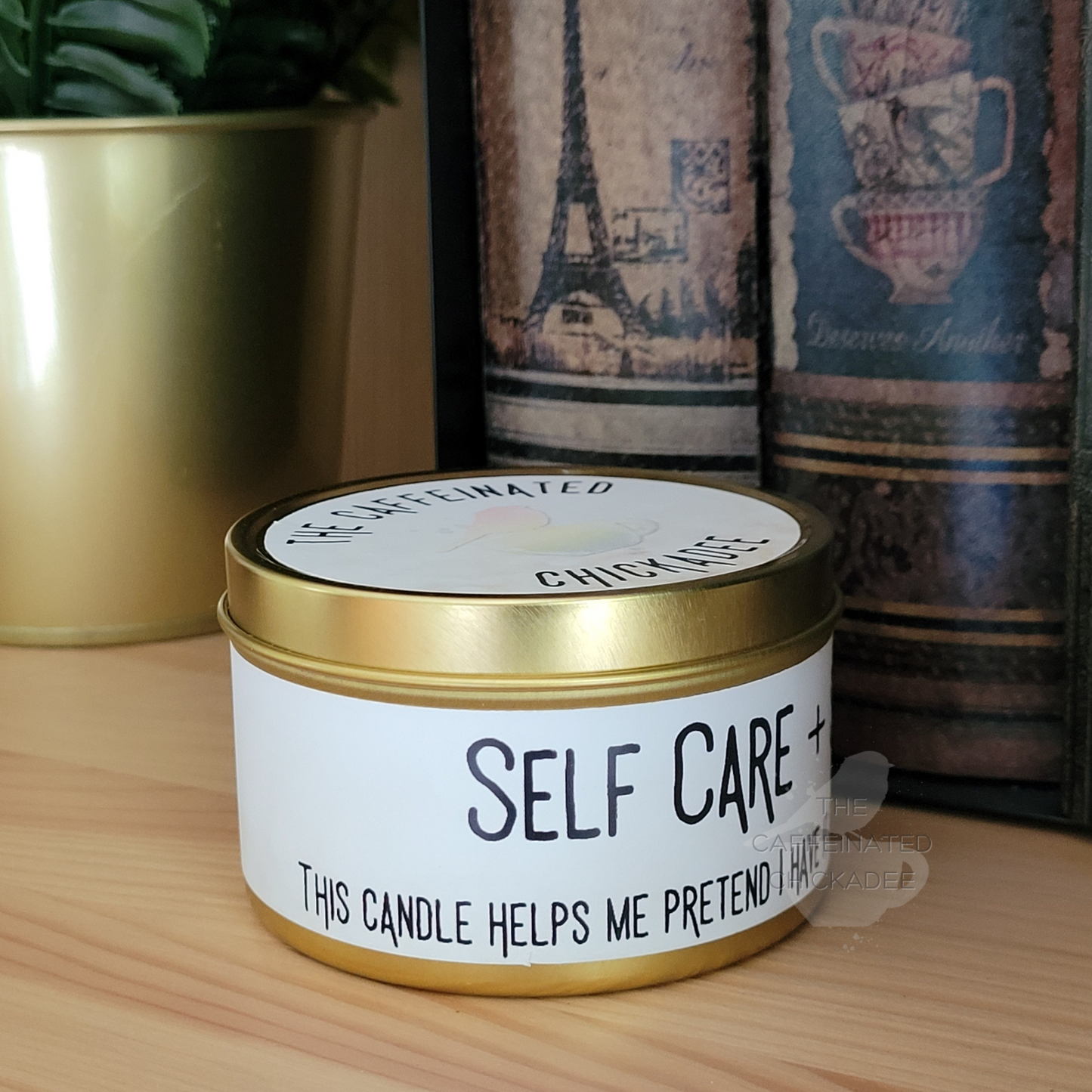 Self Care + Shit 8 oz Tin - Beeswax Candle