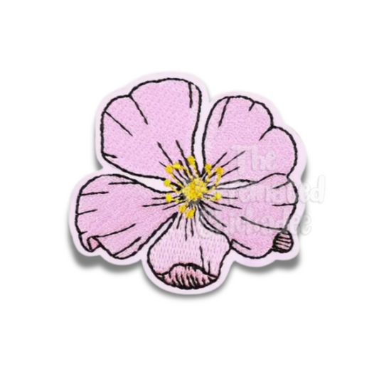 Pink Flower - Iron On Patch