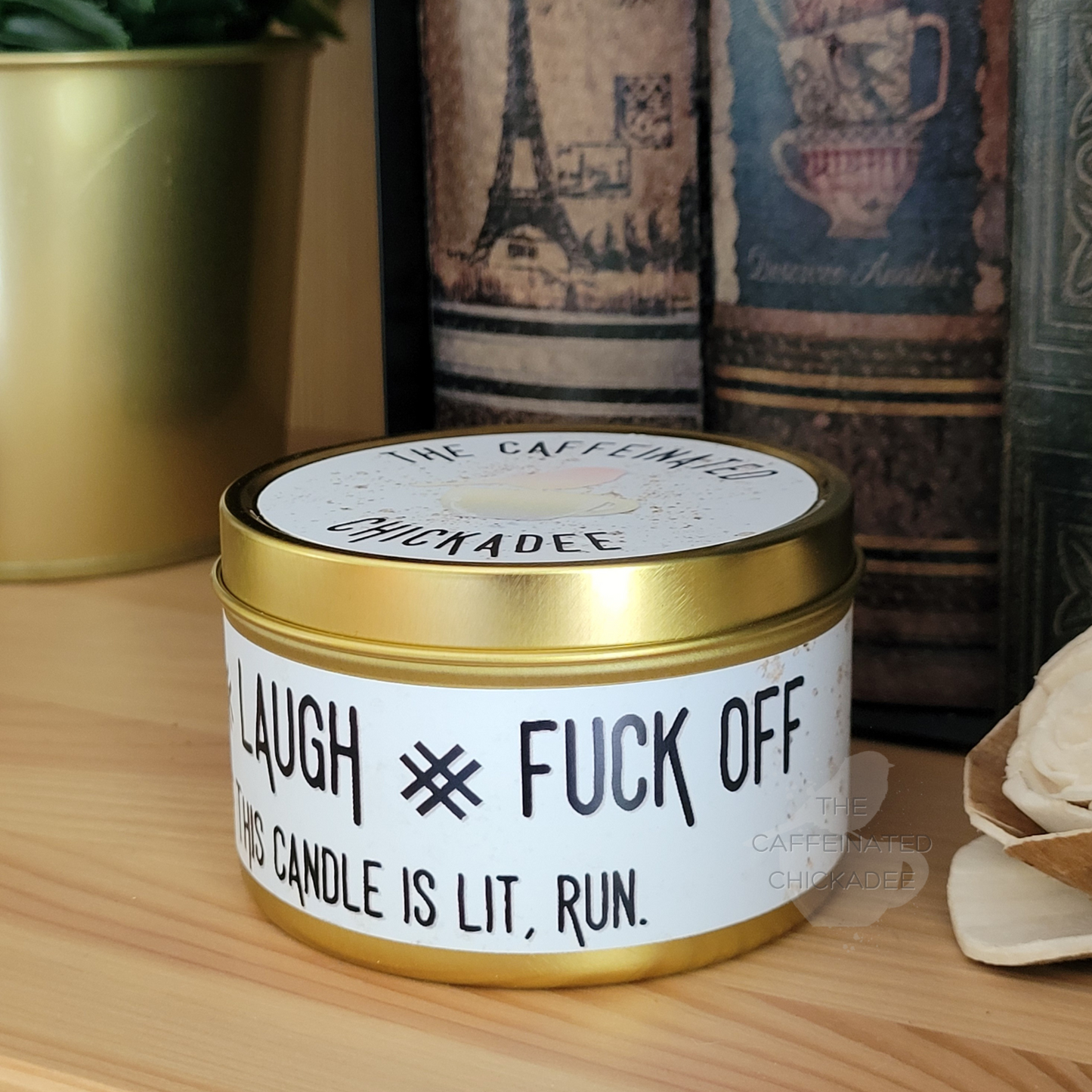 Live Laugh 8 oz Tin - Beeswax Candle