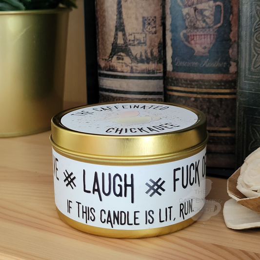 Live Laugh 8 oz Tin - Beeswax Candle