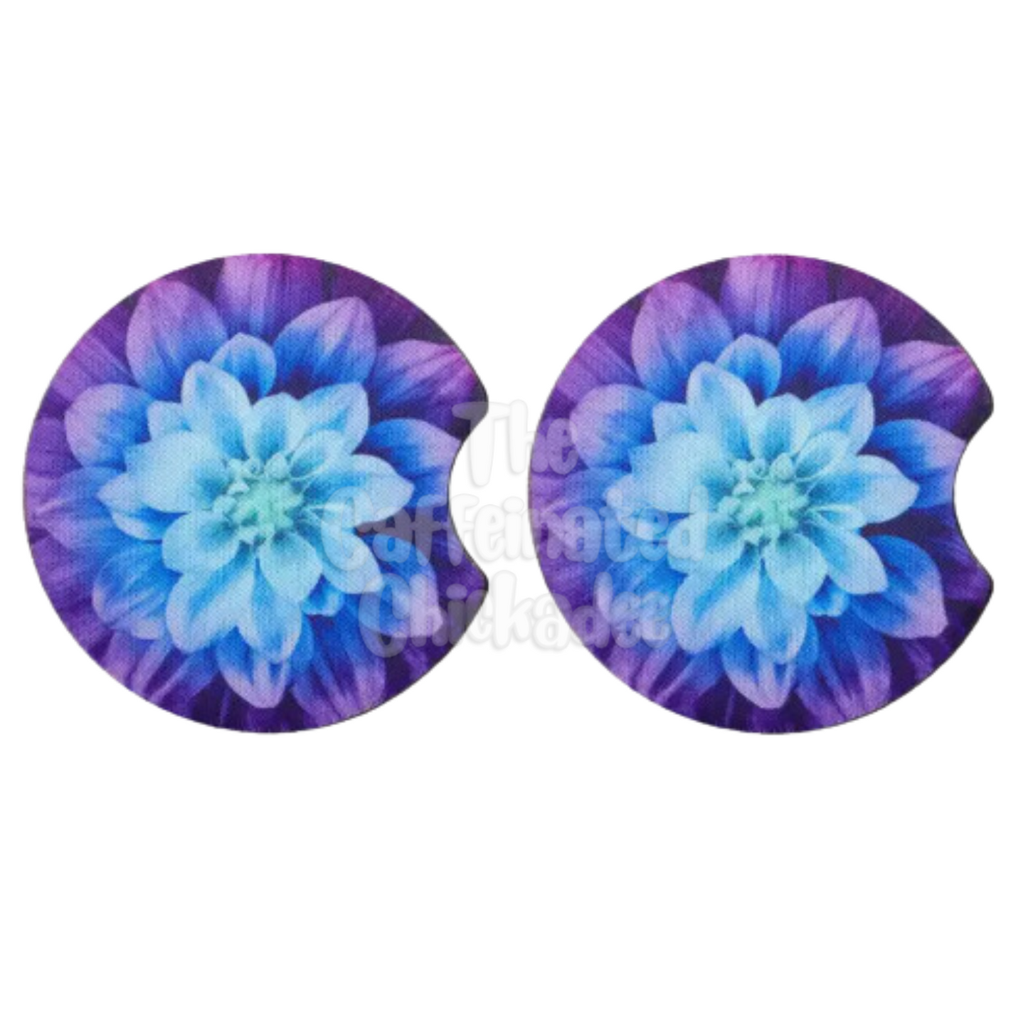 Blue Floral - Car Coaster