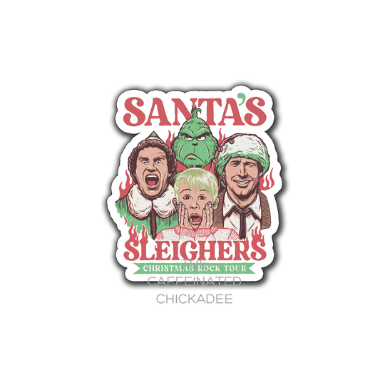 Santa's Sleighers - Fridge Magnet