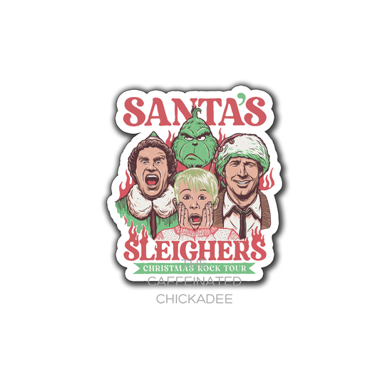 Santa's Sleighers  - Vinyl Sticker