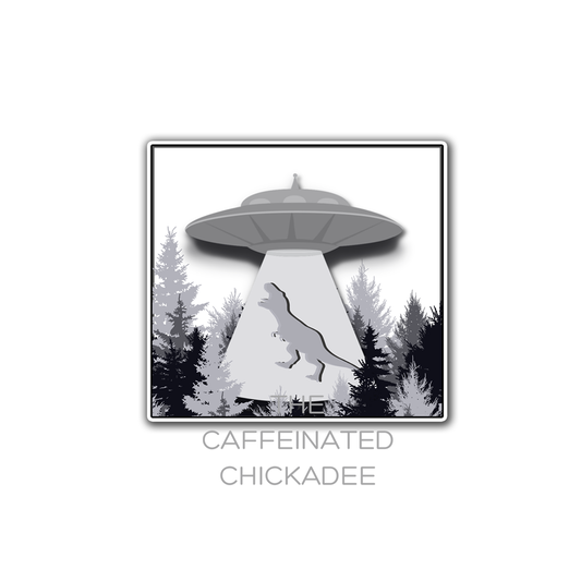 Dinosaur Abduction Forest - Vinyl Sticker