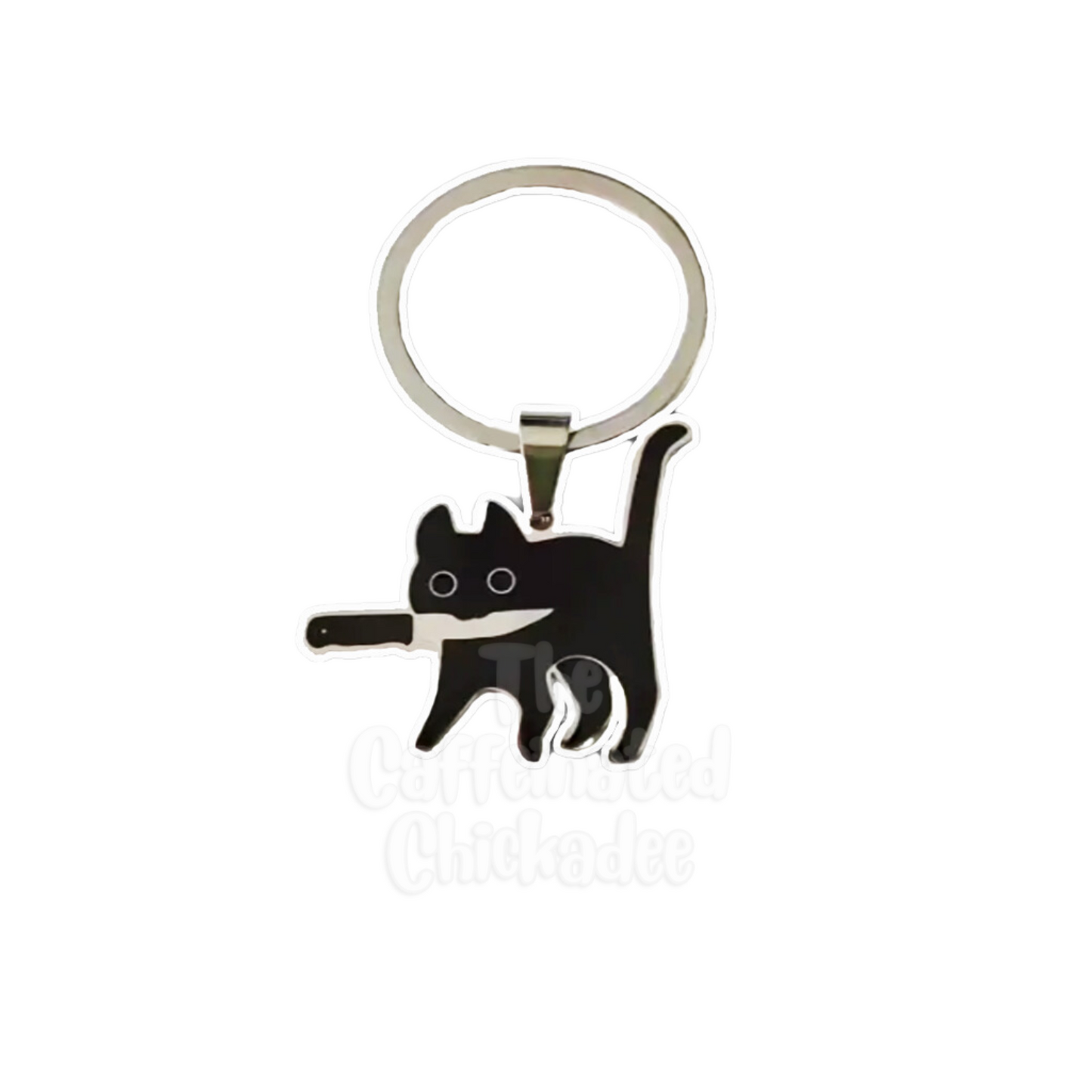 Knifey Cat - Keychain