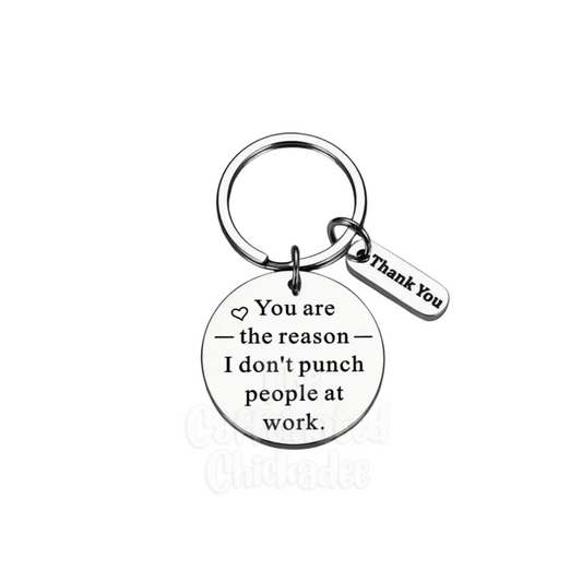 Punch People At Work - Keychain