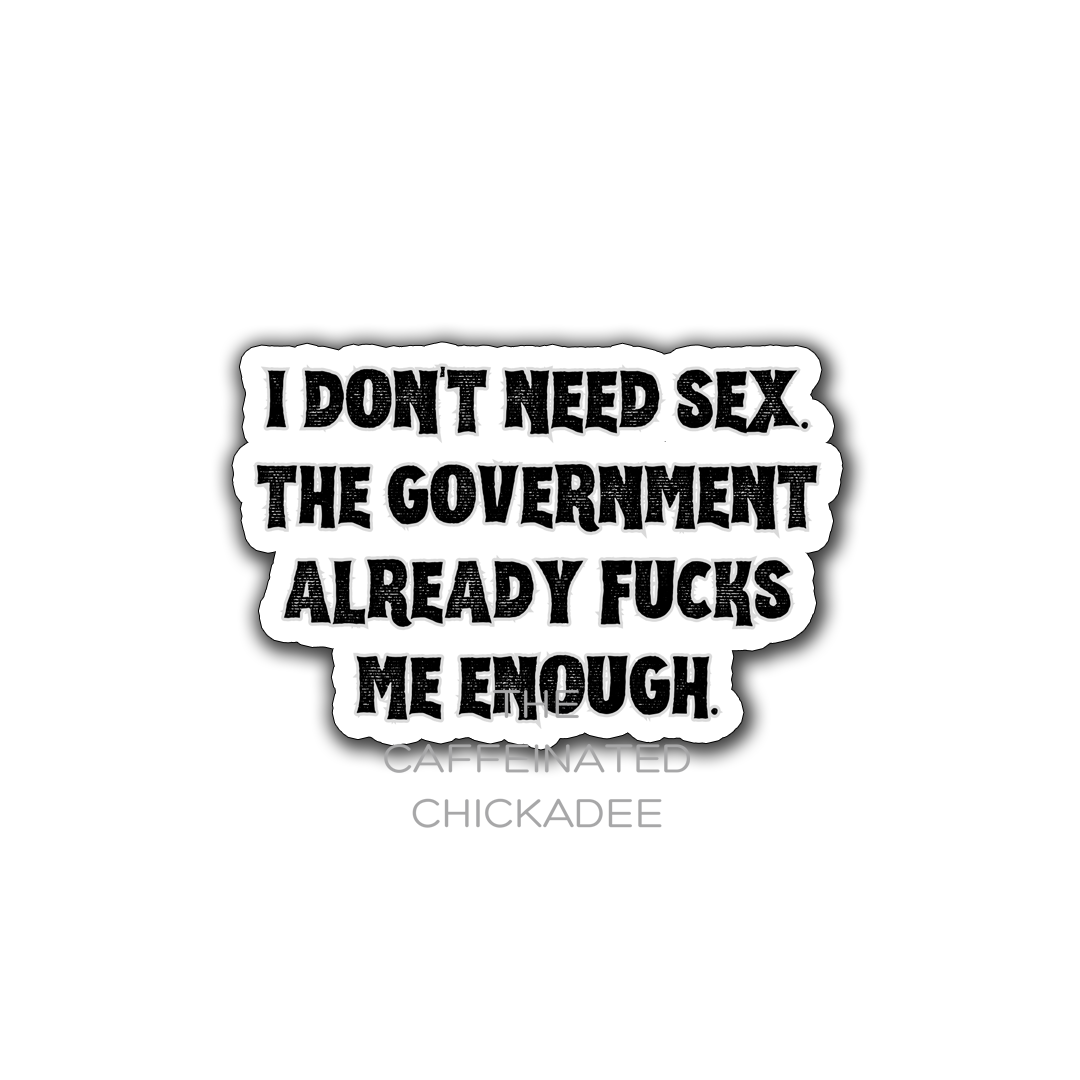 Government Fuck - Vinyl Sticker